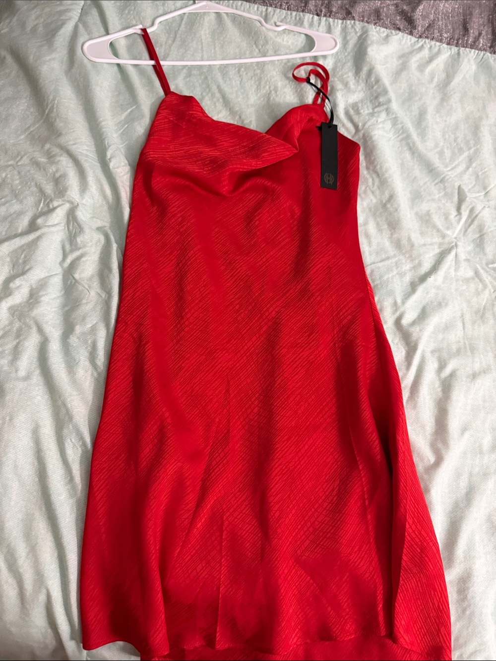 House of Harlow Red Slip Dress with Cowl Neck medium